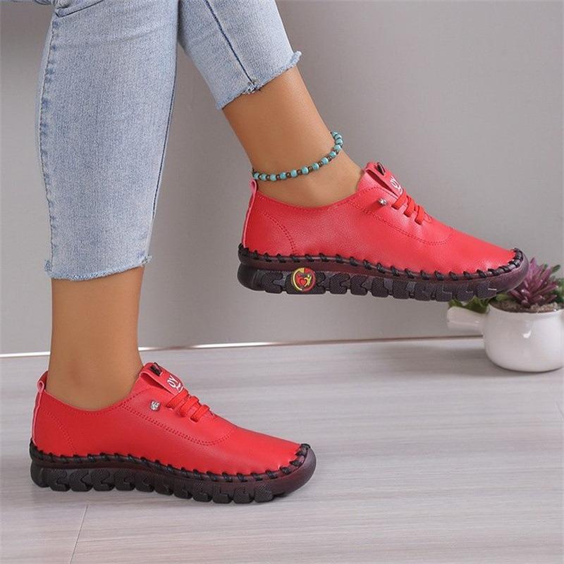 Spring & Summer New Women's Shoes, Four‑Season Wear Soft‑Sole Breathable Classic Flat Loafers for Middle‑Aged & Elderly