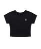 Bieseulaebis Trippy Rabbit Women'S Short Crop Short Sleeve T-Shirt Black
