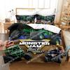 3D Print Anime Monster Jam Beding Set 3D Printed Suitable for Bedrom Soft Duvet Cover Set With Pilowcases Children Kids Home Textile