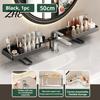 Bathroom Counter Organizer Foldable Faucet Storage Rack, 180 Degree Straight Deployment And 90 Corner No Drill Shelf Turn Two Installation Way,