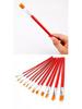 Red Handle Nylon Bristle Flat Oil Paint Brush for Gouache, Watercolor & Acrylic