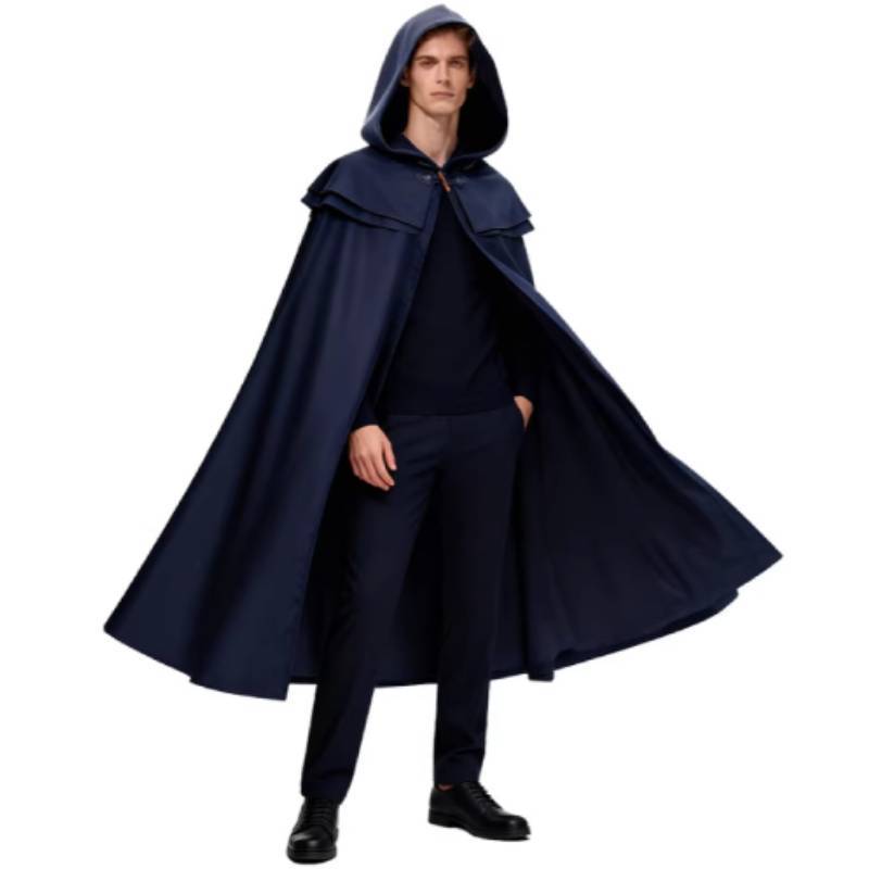Mittelalterlicher Fantasy-Umhang mit Kapuze für Cosplay und Mottopartys
