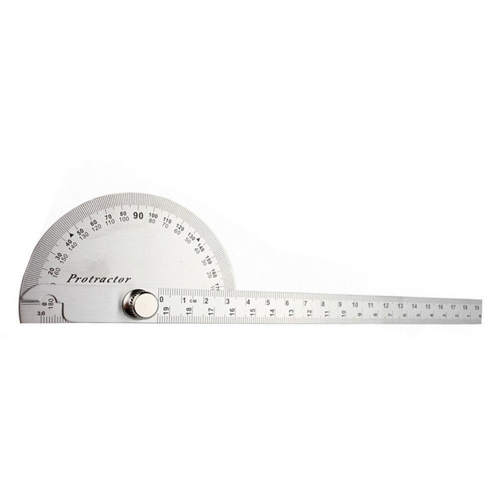 Precision Stainless Steel Angle Measuring Protractor 90X150 90X200 Angle Ruler for Architects and Woodworkers
