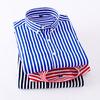 Men's Shirt Long Sleeve Shirt Men's Casual Shirt Men's Striped Polyester Men's Inch Shirt