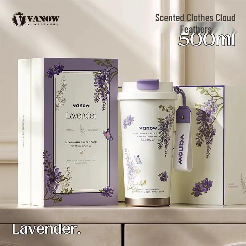 Vanow Pure Titanium Sakura Insulated Water Bottle 500ml