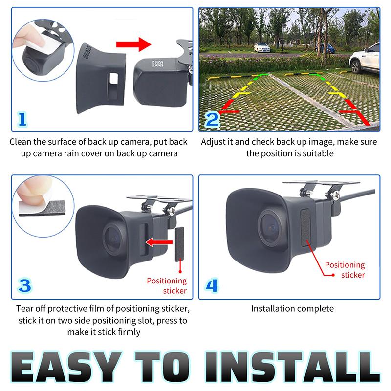 Universal Backup Camera Rain Shield Silicone Housing for Cars Waterproof Rear View Lens Cover Snowproof Dustproof