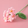 1pc Crochet Flowers Finished Bouquet  Handwoven Knitted Graduation Flower Cute Artificial Decorative Flowers Wedding Home Decor