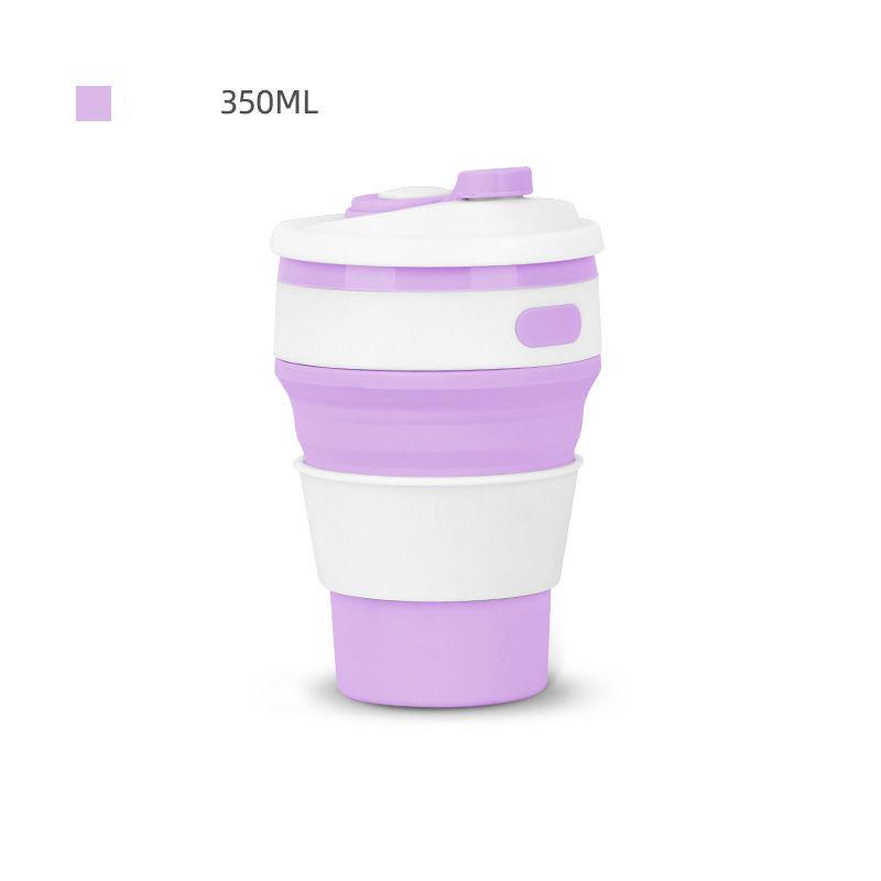 Silica Gel 350ML Coffee Mugs Travel Collapsible Silicone Cup Folding Water Cups BPA Food Grade Drinking Ware Mug Tea