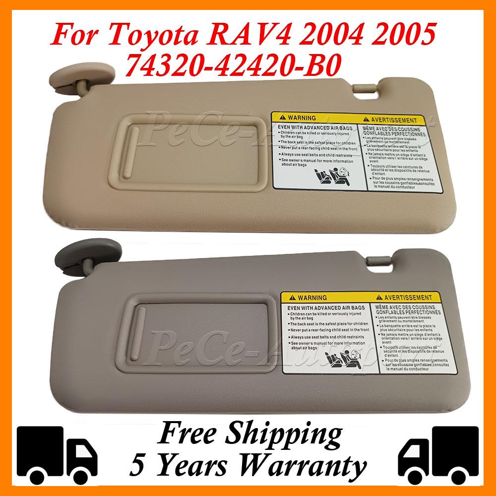 Sun Visor Left Driver Side Shade For Toyota RAV4 2004 2005 74320-42420-B0 Sunvisor Sunshield Sunshade Auto Interior Accessories