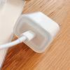 3pcs Set Peony Flower Suitable Charger Protective Cover 20w Data Cable Protective Cover 14 15 Protective Cover Charger Cable 18W Transparent Case