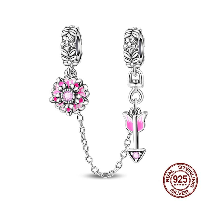 100% Copper Original Stars Moon Flower Safety Chains Spacer Beads Charms Fit 3Mm Bracelet Diy Jewelry Guardian Gift