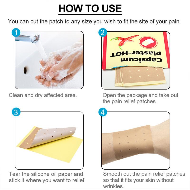 8PCS chili sticker, plaster sticker, joint care plaster to relieve muscle pain