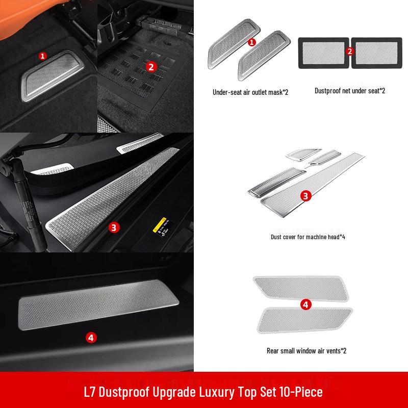 Li Auto L9 Rear Seat Air Vent Cover for L8, L7, L6 Interior AC Modification