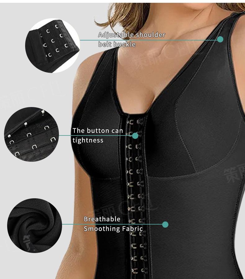 Plus Size Hook-and-Eye Tummy Control Butt-Lifting Crotchless Bodysuit – Strong Compression Waist Trainer
