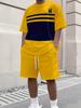 2025 Neues Sport-Set für Herren Los Angeles Print Kurzarm-T-Shirt Lässiges Sport-Set Streetwear Shorts Zweiteiliges Herren-Set