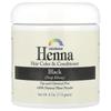 Henna, barva na vlasy a kondicionér, černá, 4 oz (113 g)