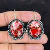 Kingman red mohave copper turquoise earrings 925 sterling silver earring handmade gemstone drop earring unique design jewelry wedding gifts