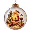 Decorazioni Luminose per la Storia di Natale 2026 Fai da te Nuovo Babbo Natale Pupazzo di Neve Alce Sfera di Cristallo con Polvere d'Oro Decorazione 1pz 2026