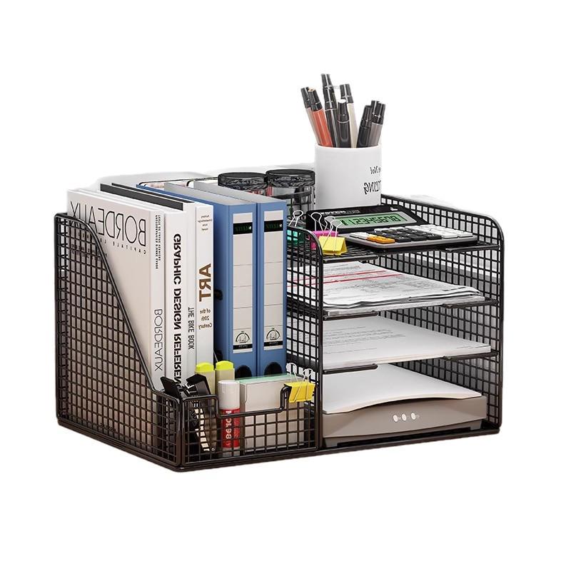 Multi-Layer Desk Organizer for Office Supplies and File Storage