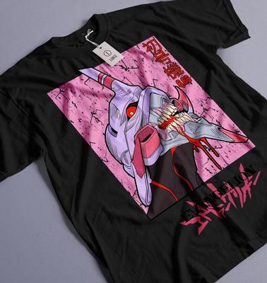 T-shirt Neon Genesis Evangelion Shinj Asuka Jednostka Eva 01 Anime Mecha Lata 90. Japonia Unisex T-Shirt