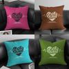 Pillow Case Creative Love Letters Home Dorm Chair Back Short Plush Double-sided Printing Office Nap Time Cushion Cover