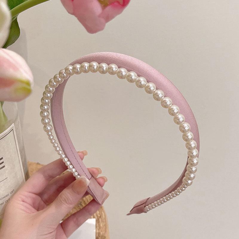 Pearl High Crown Double Layer Women's Headband - Spring/Summer 2023 Hair Accessory in Candy Colors