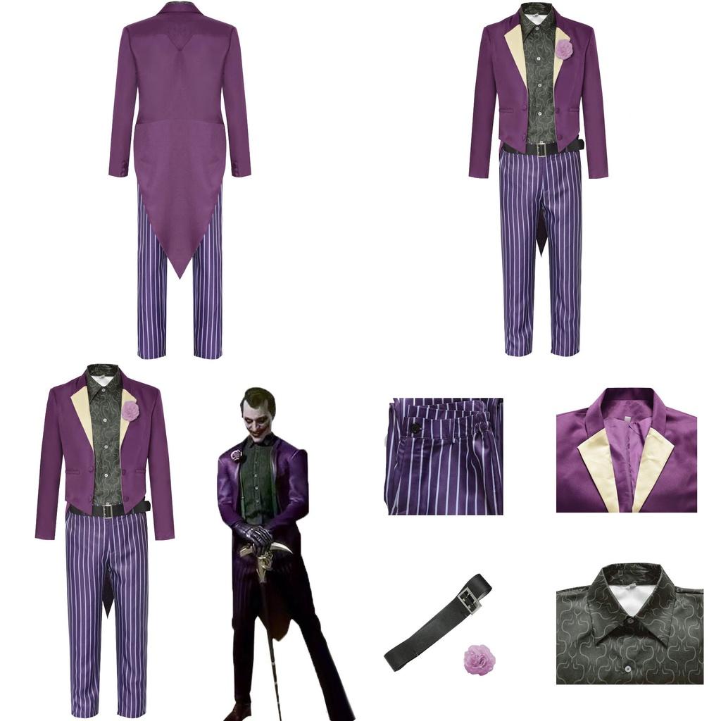 High-quality Polyester Mortal Kombat 11 Joker Cosplay Outfit Full Set For Comic Con And Costume Parties