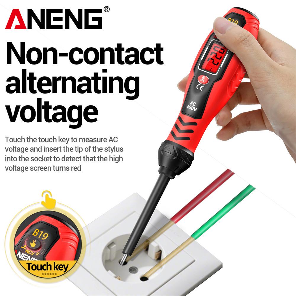 ANENG Smart Digital Voltage Tester Pen with NCV Sensing, Circuit Continuity, and Zero Fire Line Identification.