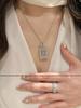 Dámský vysoce kvalitní stříbrný diamantový přívěsek na náhrdelníku - Nádherný lehký luxusní choker