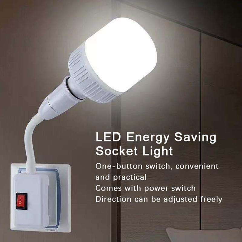 Bază Lampă E27 Flexibilă Cotită Aplica de Perete Soclu Adaptor Stecher Comutator Extensie Suport Bec