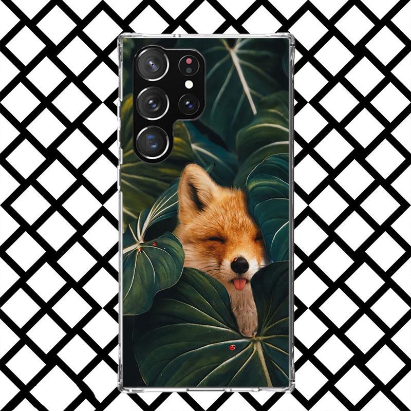 Animal Fox Phone Case for Samsung Galaxy S26 S25 Edge S24 S23 Ultra S22 Plus S21 FE S20 + Soft Cover Print Fundas Galaxy S25 S24