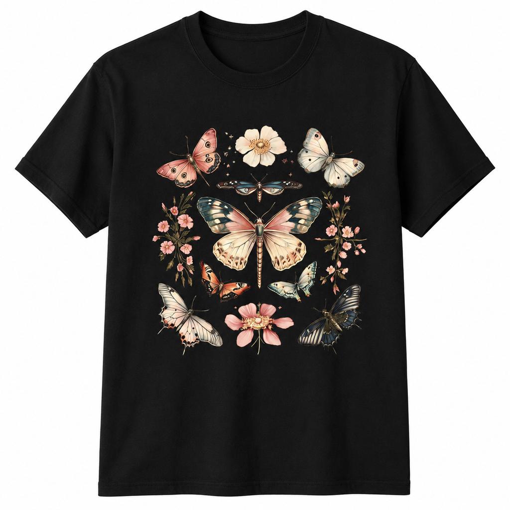 Watercolor Butterfly Shirt Floral Nature Lover Graphic Tee Butterfly Gift