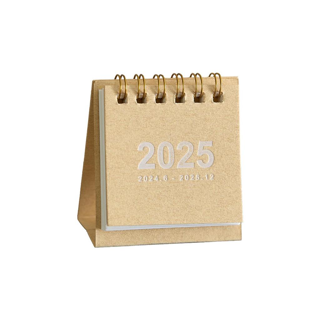 2025 Early Morning Mini Desk Calendar - Creative Coil Design, Desktop Ornament & Planner, 8 Unique Styles