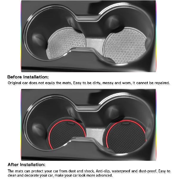 SKTU Door Slot Mat for 2025 2026 Chevrolet Equinox Door Groove Gate Pad 17Pcs Fit 2025 2026 Chevy Equinox Accessories Door Compartment Cup Center