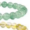 Healing Gemstone Wristband 3 Pcs Natural Bracelet, 8MM Round Beads Faux Crystal Jewelry for Meditation Stretch Handmade Spiritual Gift Women