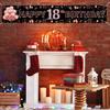 Pimvimcim 18th Birthday Decorations for Girls, Happy 18th Birthday Banner Rose Gold and Black 18 Year Old Birthday Decorations Party Supplies