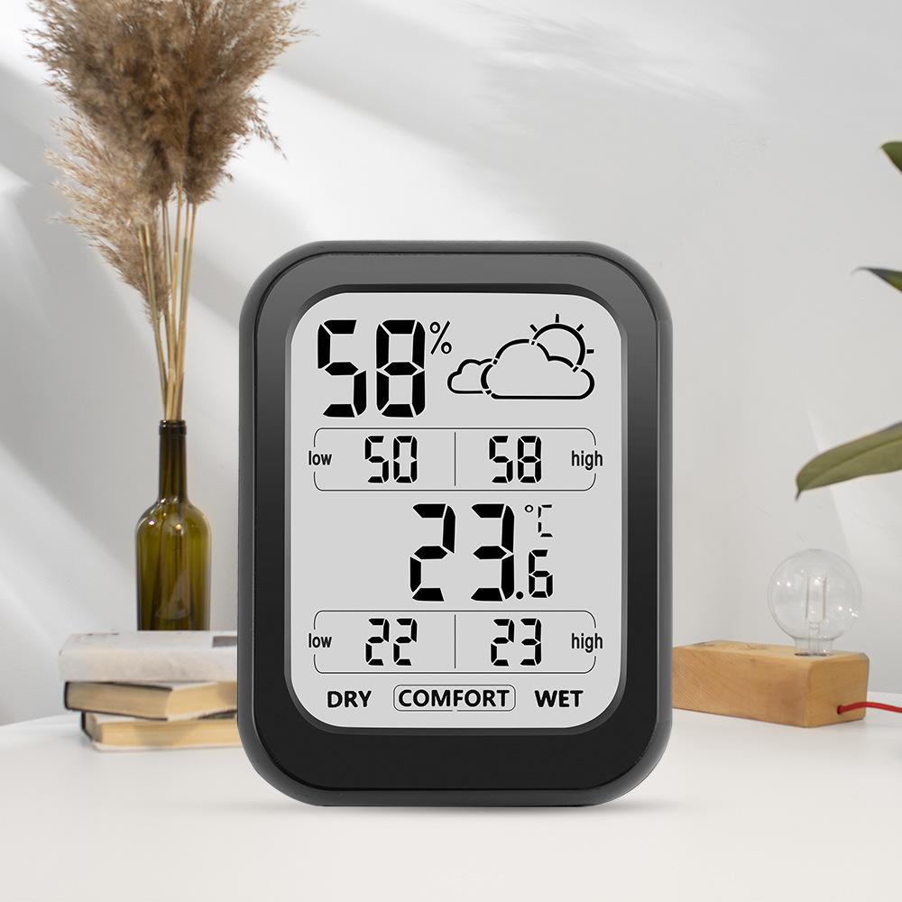 Household Thermometer, Indoor Thermometer High Definition Large Screen with Weather, Electronic Thermometer