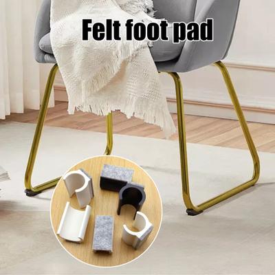 24 Parça Plastik Sandalye Bacağı Zemin Koruyucu U Şekilli Mobilya Ayak Kapakları Kolay Kurulum Kaymaz Sandalye Pedleri