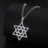 Collana Ace Acciaio Inossidabile Esagono Croce Protettivo Religioso Design Catena Oro per Uomo