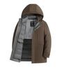 Men's Three-in-One Goose Down Mid-Length Jacket with Detachable Liner - Warm Casual Coat for Middle-Aged and Elderly Dads