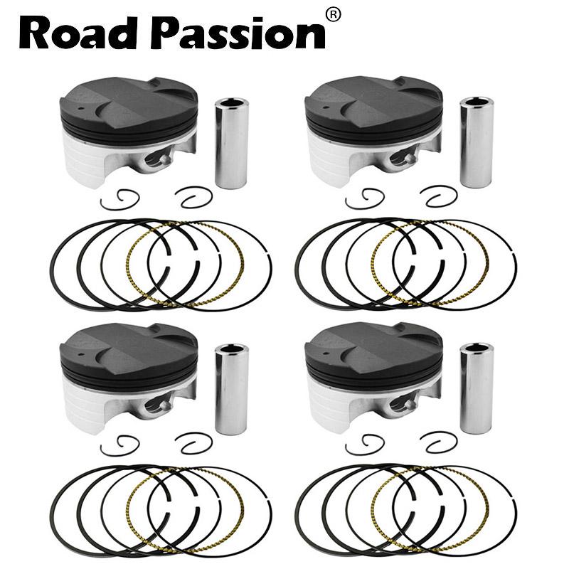 

4 sets Motorcycle Bore Size STD 56 mm +25 +50 +75 +100 Piston & Piston Ring Kit For YAMAHA FZR400RR SP 3TJ FZ400 FZ 400 4YR 1997 assembly 56.5mm