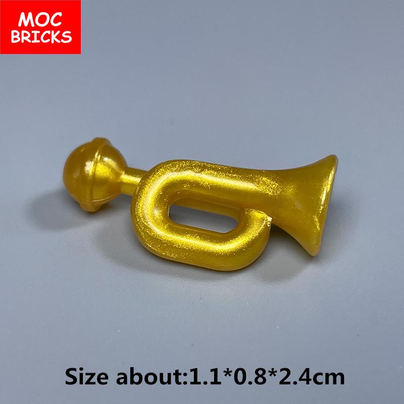 Non-Toxic Moc Bricks Suona Horn Music Score Singer Saxophone Bass Figure Musical Instruments Educatinal Building Blocks Kids Children Toys