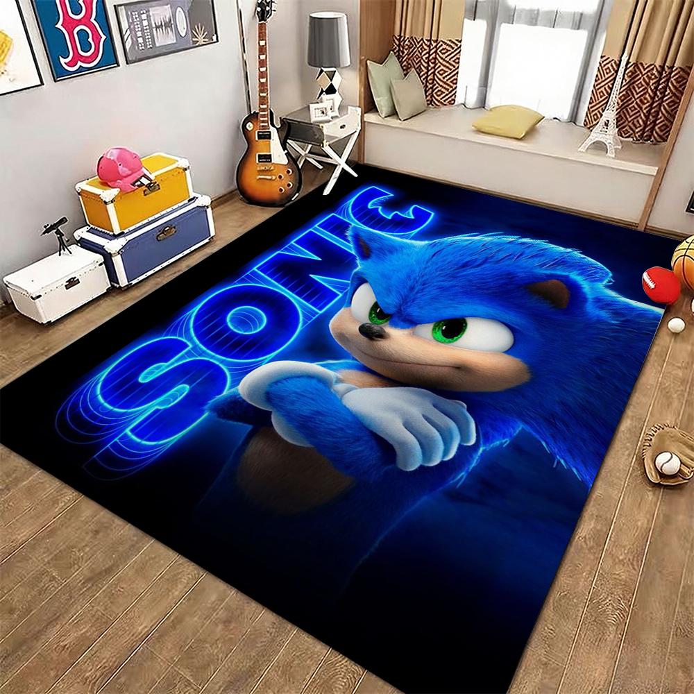 Sonic Hedgehog Carpet Floor Mat Shaggy Rug 8X10 Rug Kids Room Rug Kitchen Floor Mat Fast Drying