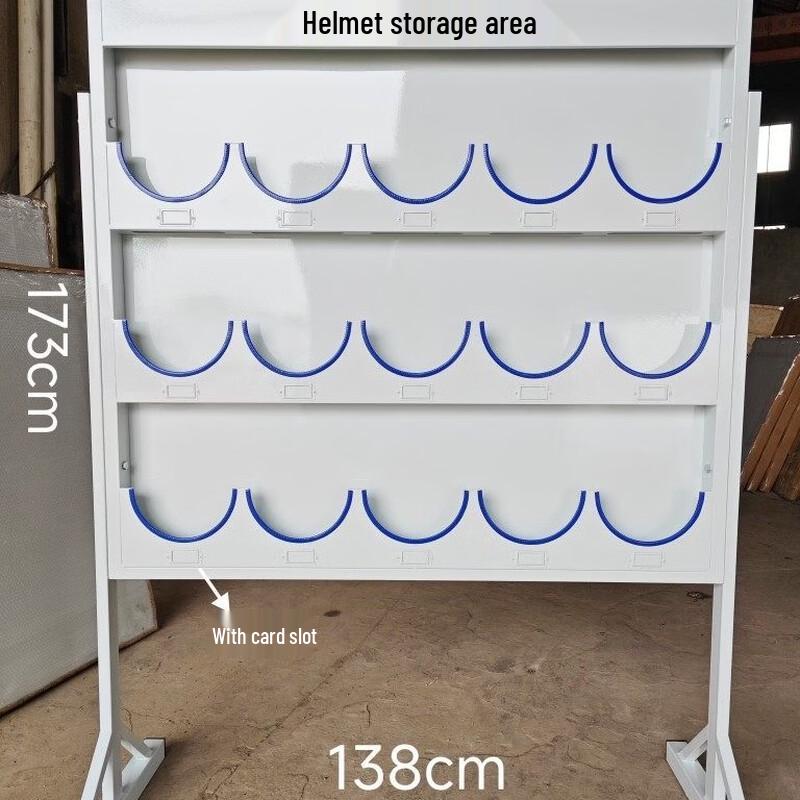 8-Position Galvanized Safety Helmet Rack
