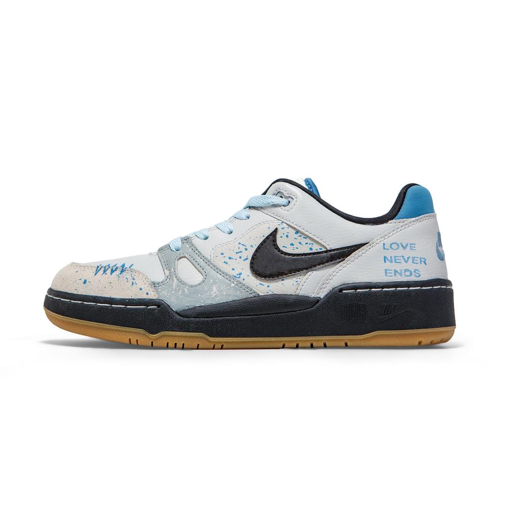 Nike Full Force Abrasion Resistant Low top Skateboard Shoes Men's Blue Gray HJ7262-100(Team1517-SBOX)