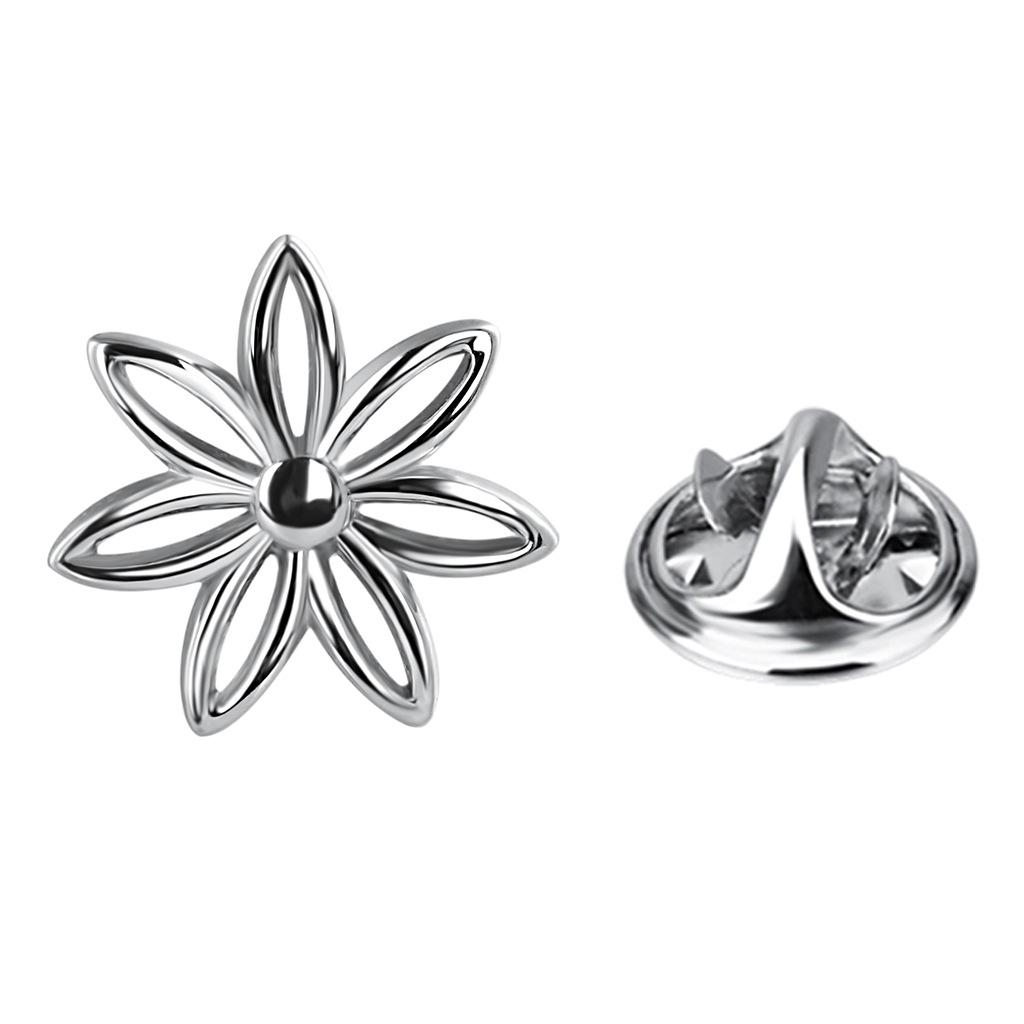 Men's Mini Suit Brooch Gold Colour Lilies Women's Pins Fashion Versatile Formal Clothing Accessories