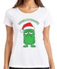 Christmas Muffin Xmas Gift Funny Green Monster Hat Ladies TShirt