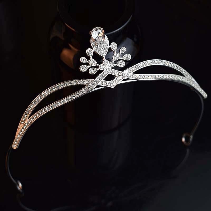 Simple Temperament Fugitive Princess Crown  Birthday Catwalk  Awards  Hair Accessories  Fashionable and Versatile Accessories