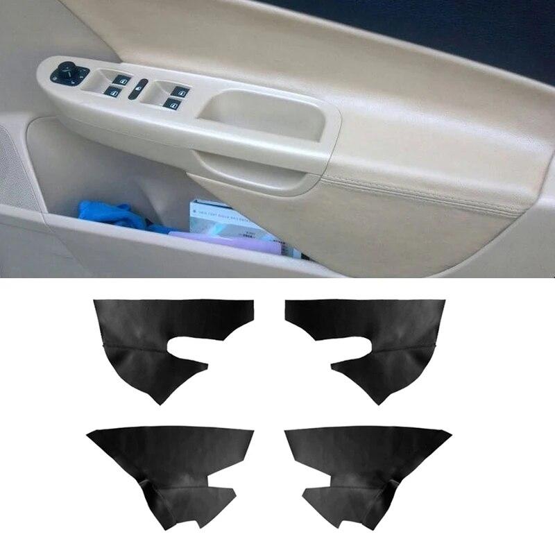 

Мягкая кожаная дверная панель из микрофибры, чехол на подлокотник для VW Passat B6 2006 2007 2008 2009 2010, Стайлинг автомобиля, внутренняя защитная отделка