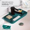 Silicone Kitchen Faucet Mat Splash Guard Sink Mat With Sponge Holder Caddy Catcher Bathroom Countertop Mat